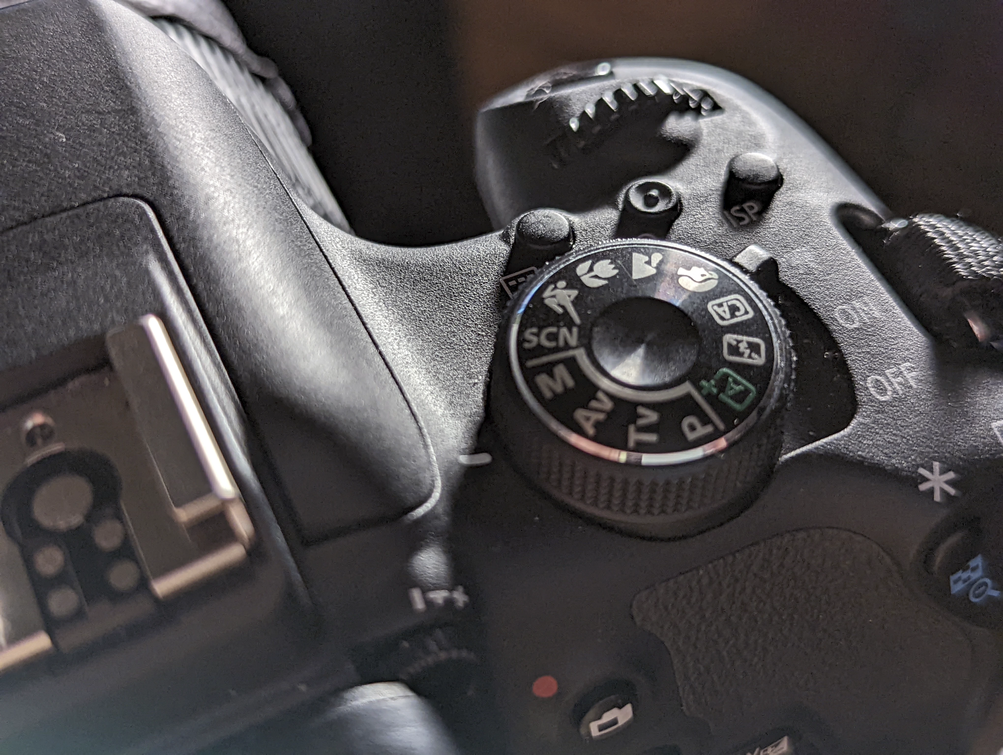 A closeup photograph of a camera.